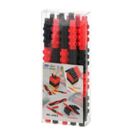 Ручка шариковая, Basir, синие чернила, конструктор, черно-красный корпус, 12 шт