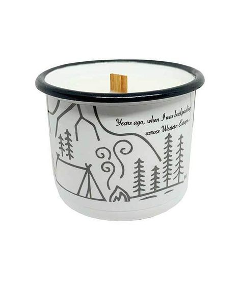 №59 Рождественский вечер, свеча в кружке с деревянным фитилем Camping mug, Nomkamo