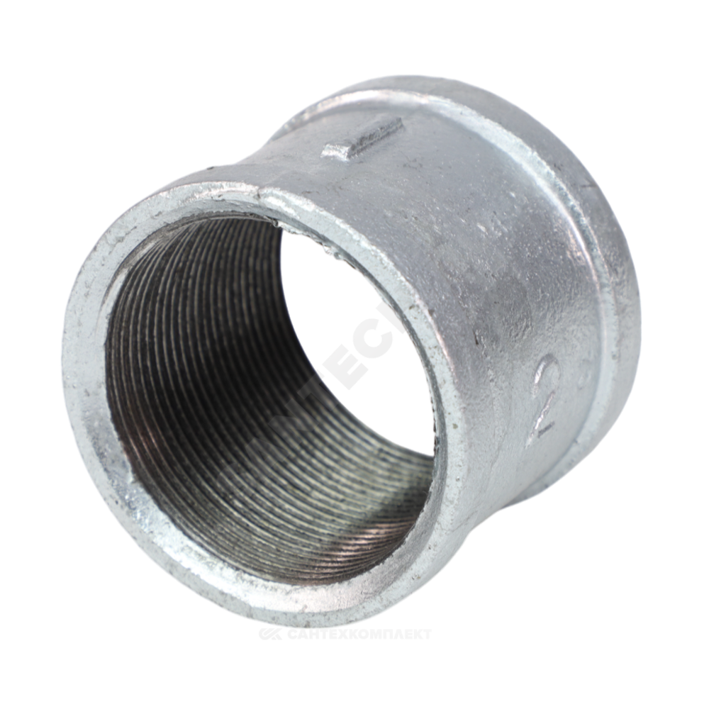 Муфта прямая чугун оц Ду 15 (1/2") ВР Fittex PLUS
