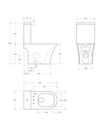 Унитаз-компакт BelBagno ACQUA-TOR BB2801CP-TOR/SC + BB2801T безободковый с сиденьем и смывом TORNADO