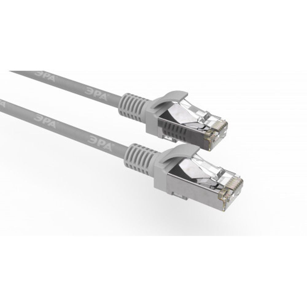 Патч корд ЭРА SIMPLE F/UTP экранированный 5 м, категория 5e, серый