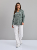 Блузка БЛк-073/полынь-абстракциямолоко