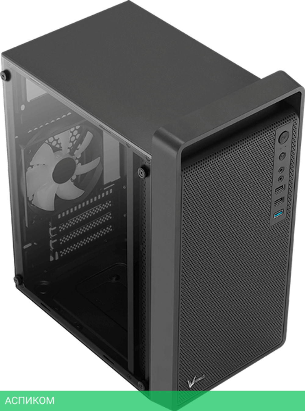 Корпус AeroCool CS-109-G-BK-v1 без БП Black (ACCS-PC17013.11)