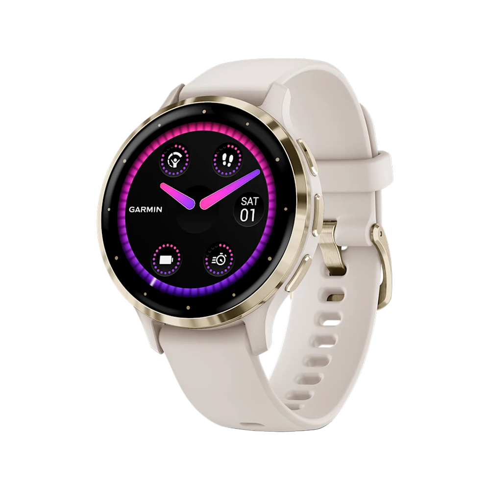 Умные часы Garmin Venu 3S, 41mm, Cream Gold / Ivory (010-02785-04)
