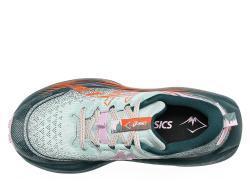 Кроссовки для бега женские Asics Trabuco Max 4 W Зеленo-оранжевые