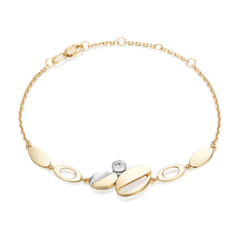 Браслет из лимонного золота c натуральным топазом white Артикул: 05-0747-00-201-1121