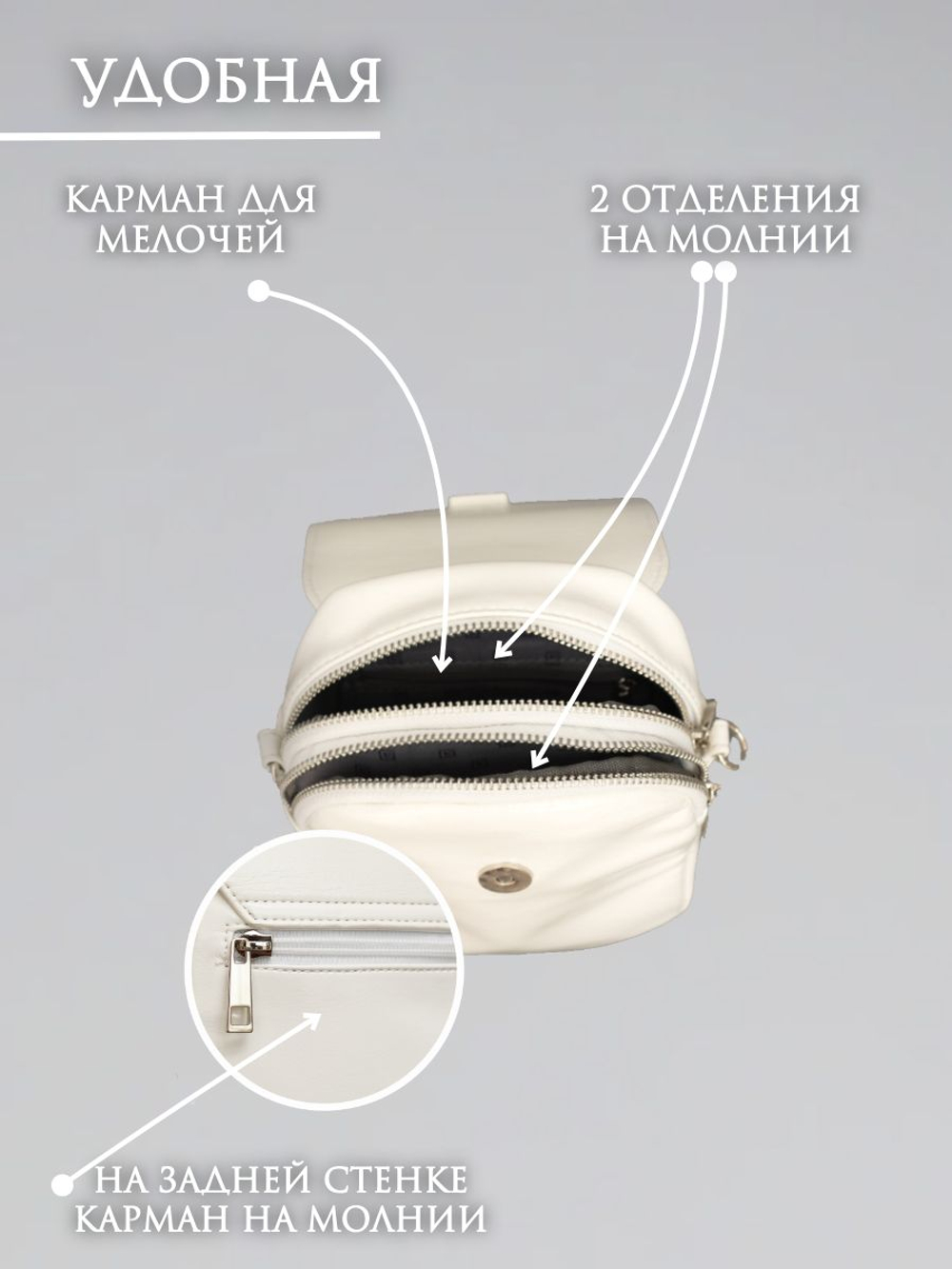 GERA Сумка женская через плечо, кросс-боди, маленькая