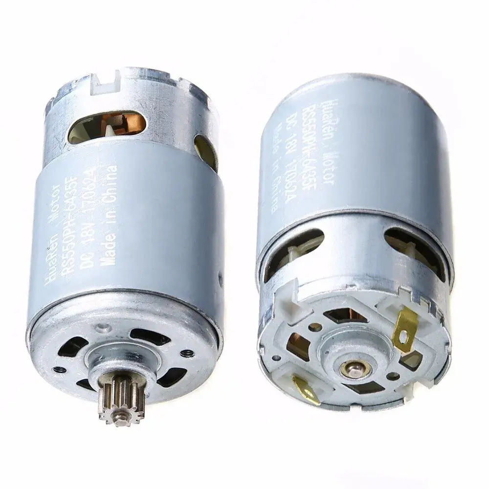Двигатель (мотор) шуруповерта с шестерней 18V, 21V (12 зубов) RS550