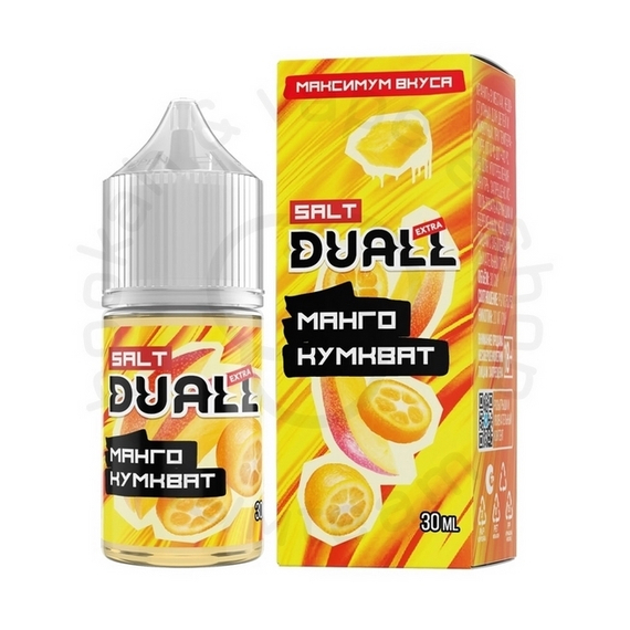 Безникотиновая жидкость для ЭСДН DUALL EXTRA ZERO с ароматом манго и кумквата, 28мл, 0мг/см3 (M)