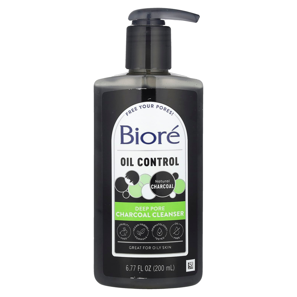 Biore, Средство с углем для глубокого очищения пор, 200 мл