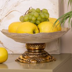 Фруктовница-конфетница Флора Бронза