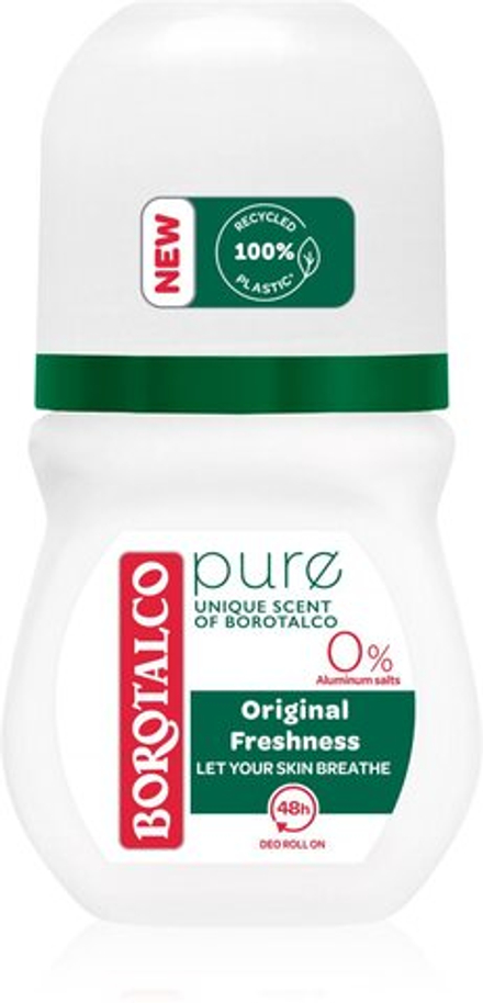 Borotalco Pure Original Freshness - шариковый дезодорант без солей алюминия /   50  ml  / GTIN 80766858