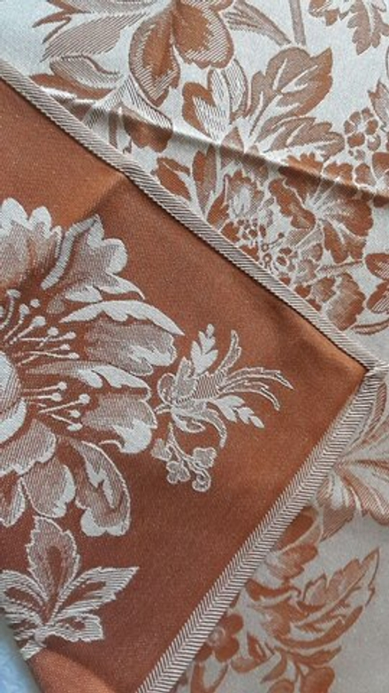 Салфетка-полотенце жаккардовая со льном Пионы