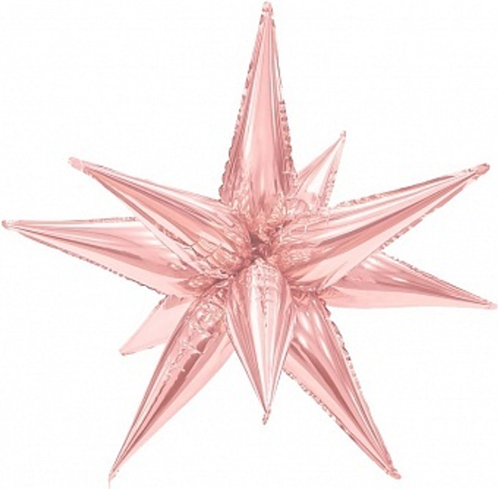 Шар (26''/66 см) Звезда Составная Пыльная роза
