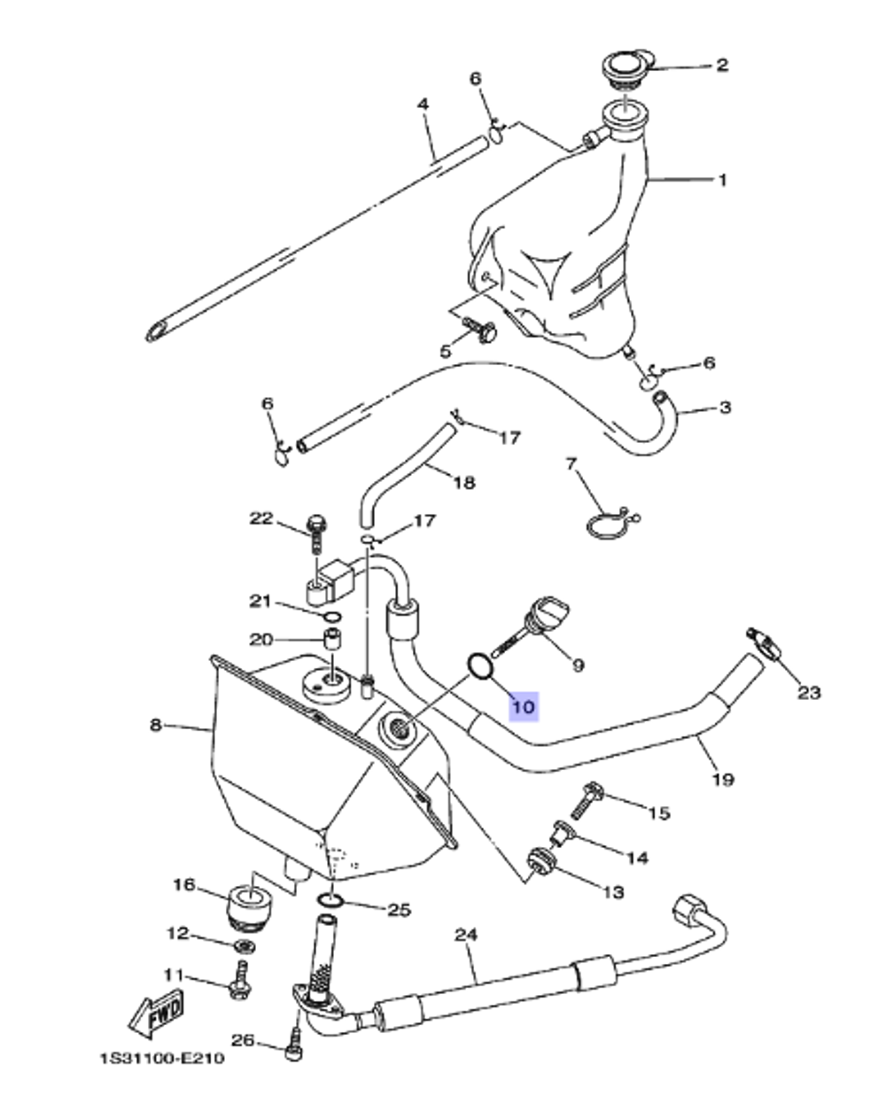 Кольцо резиновое Yamaha 9321021190