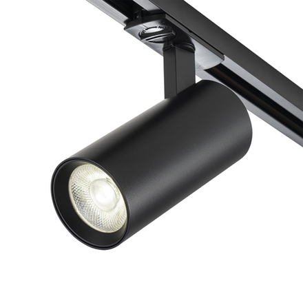 Светодиодный светильник для однофазной трековой системы 15Вт, 1200лм, 4000K, Ra>80, металл, чёрный матовый