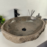 Каменная раковина из речного камня RS-05408 (64*53*15) 0858 из натурального камня