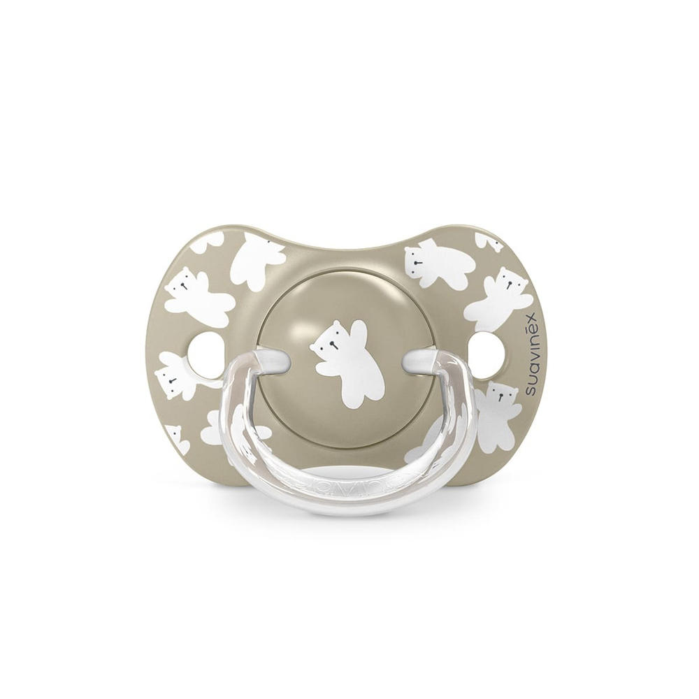 Набор физиологических пустышек Suavinex Wild бежевый, 18+ мес, 2 шт