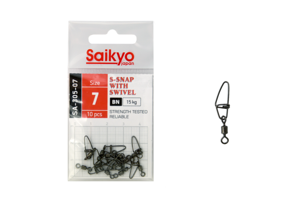 Вертлюг с застежкой Saikyo SA-305-07 - 10 шт