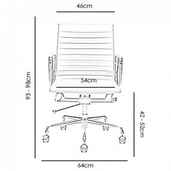 Офисное кресло EA 117 черная кожа