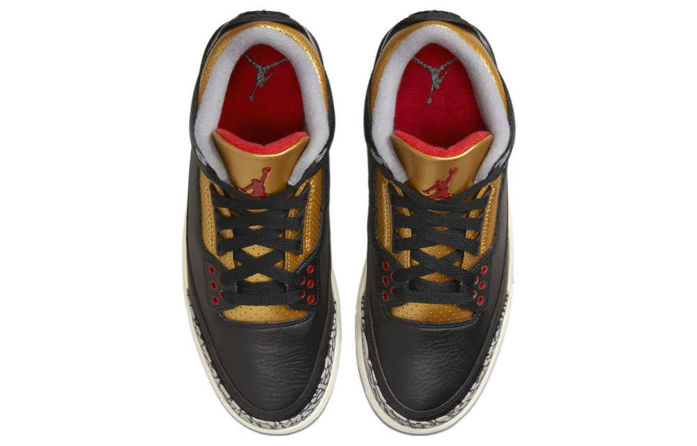 Кроссовки Jordan Air Jordan 3 Retro "Black Gold" (Женская размерная сетка)