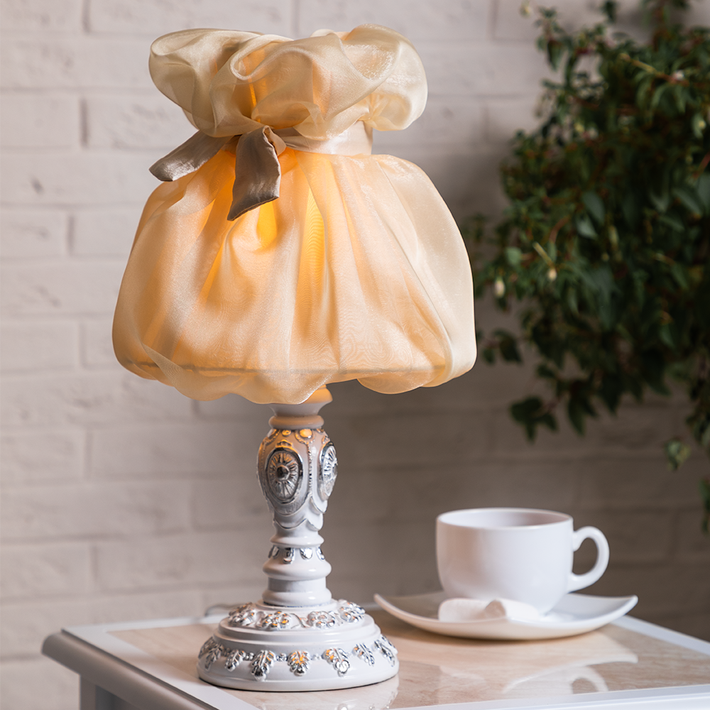 Настольная лампа Корса Сильвер Мадлен Жемчуг