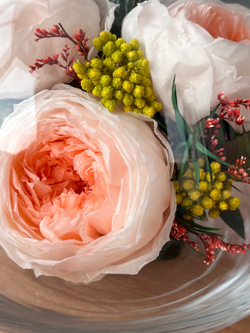 Натуральные пионы в стекле, вакуум