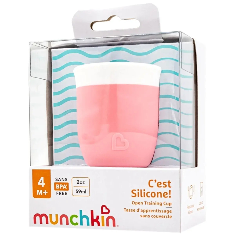 MUNCHKIN Первая чашка стаканчик C`est Silicone! 59 мл. силикон, корал 90057