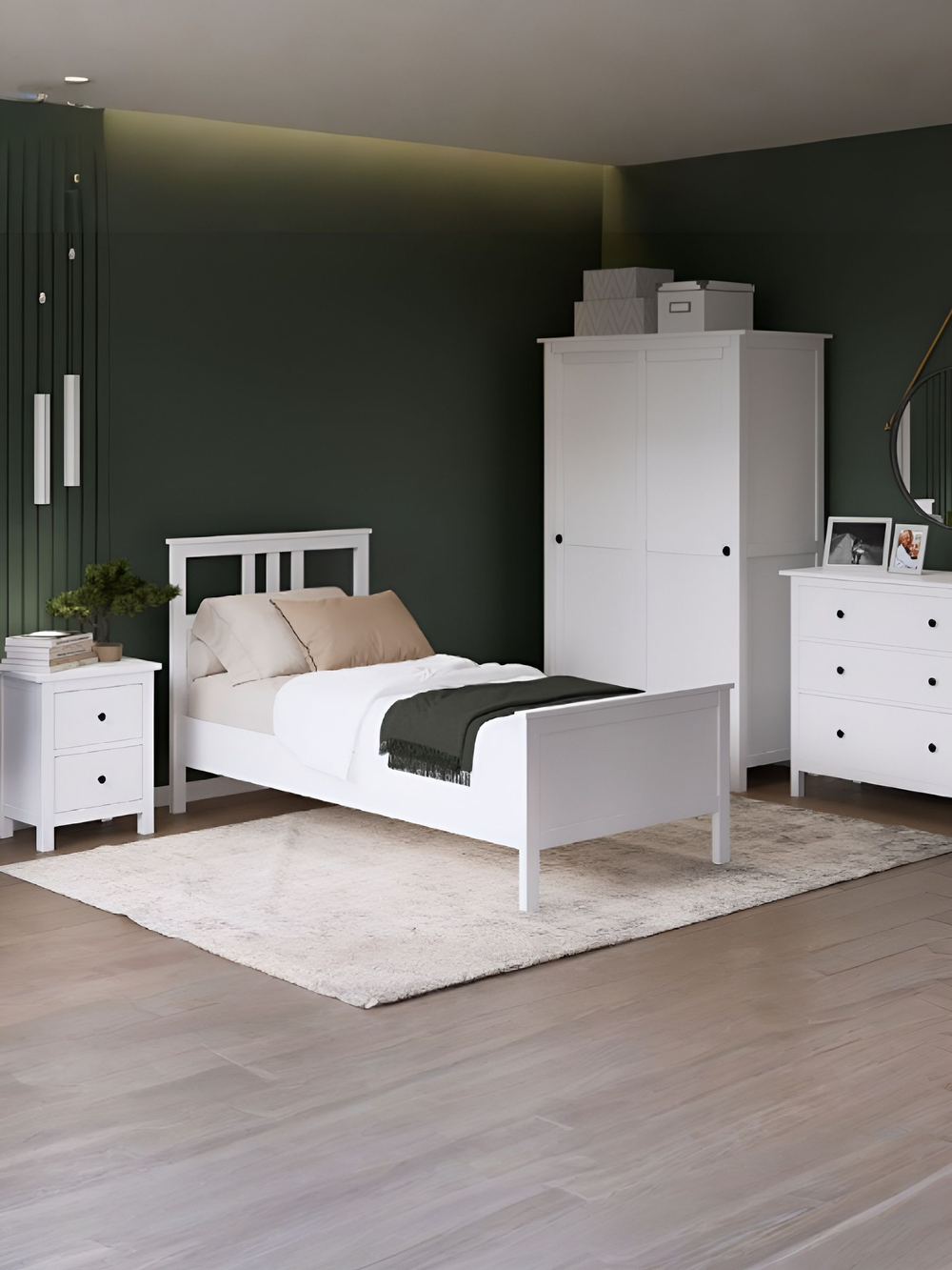 IKEA Кровать односпальная HEMNES 90*200, белая, КЫМОР (ИКЕА ХЕМНЭС)