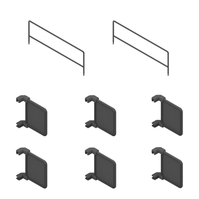 MENAGE CONFORT Комплект для организации хранения, 2 рейлинга, 6 разделителей, антрацит