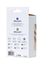 Синяя силиконовая анальная пробка Brilliant с прозрачным кристалллом - 7 см. (Цвет: прозрачный)