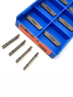 Канавочная твердосплавная пластина TechRome MGMN150 PC9030 для токарного станка - 10 шт в кейсе