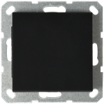 Звонковый механизм 10A 250V~ с накладкой, цвет черный матовый (soft touch)