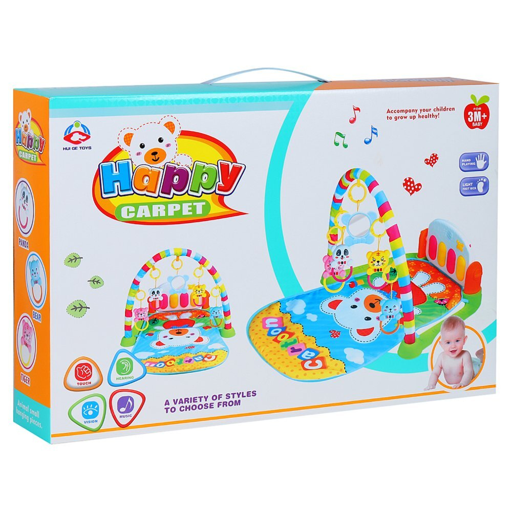 0333921/Детский мягкий развив. коврик овальной формы с муз. панелью, в/к 46*30*9 см/54