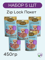 Нарезка из ягненка полезное лакомство для щенков Деревенские лакомства 0,09кг набор из 5 упаковок