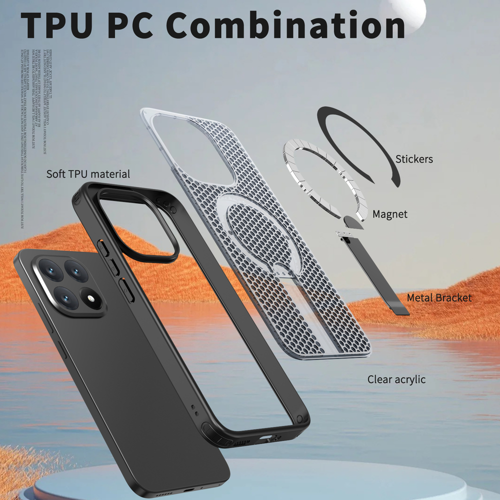 Прозрачный чехол Mesh Pro Magnetic Case для Xiaomi 15T