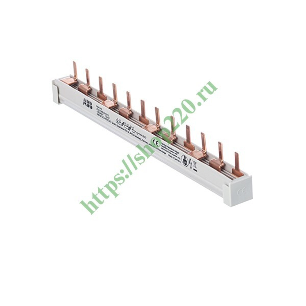 Гребенчатая шина PSH3/12 3-полюсная (L1 L2 L3) 12 модулей Compact Home ABB 2CDL130001R1012