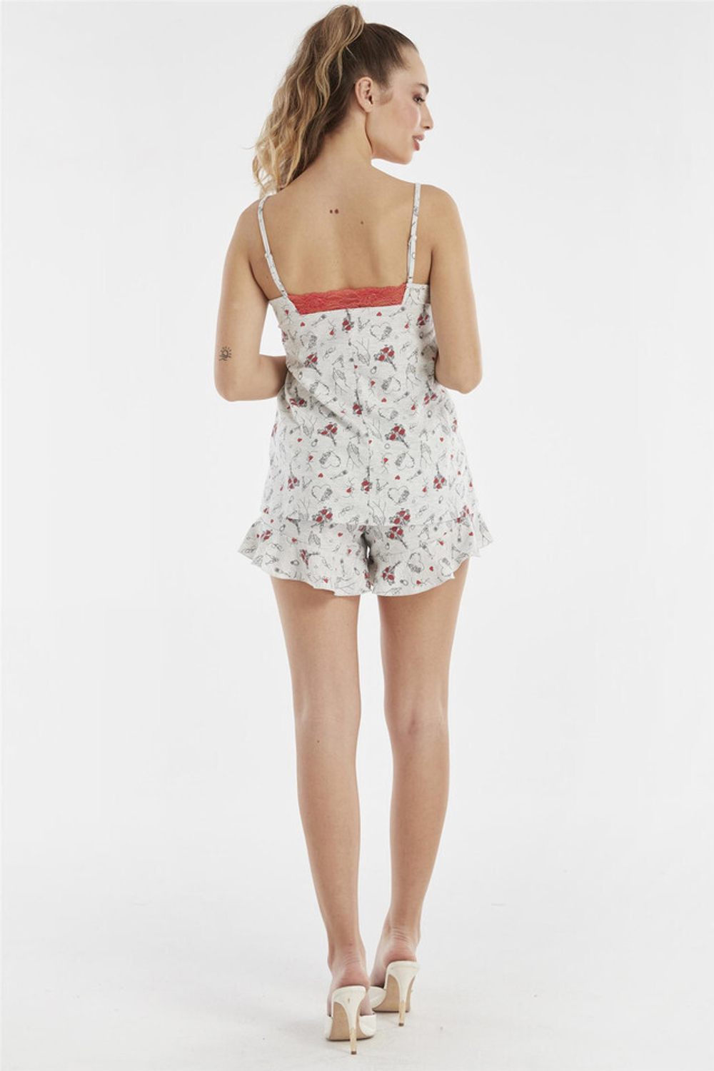 RELAX MODE / Пижама женская с шортами и топом хлопок одежда для дома - 13109