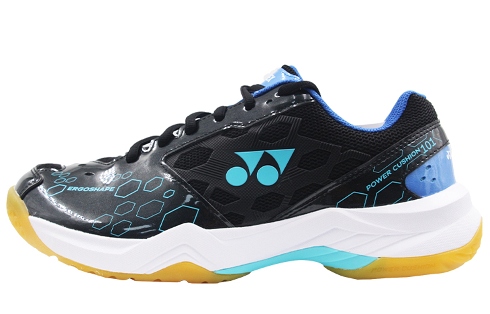 YONEX Power Cushion Fabric Slip Resistant Abrasion Resistant Low top Badminton Shoes Unisex Black Blue