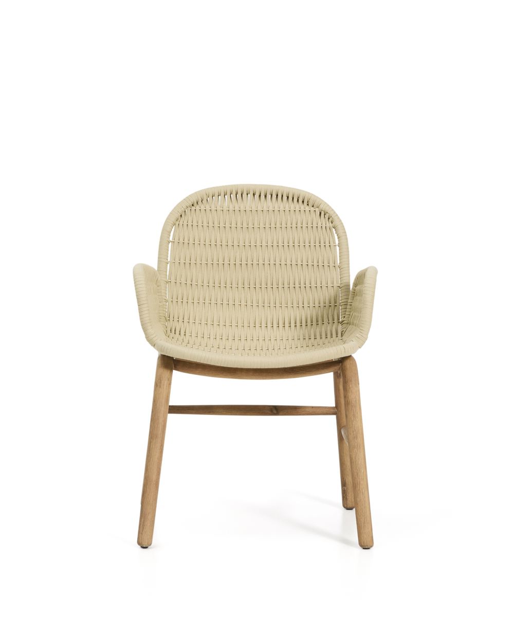 Уличный стул Alipa из акации и веревки цвета экрю