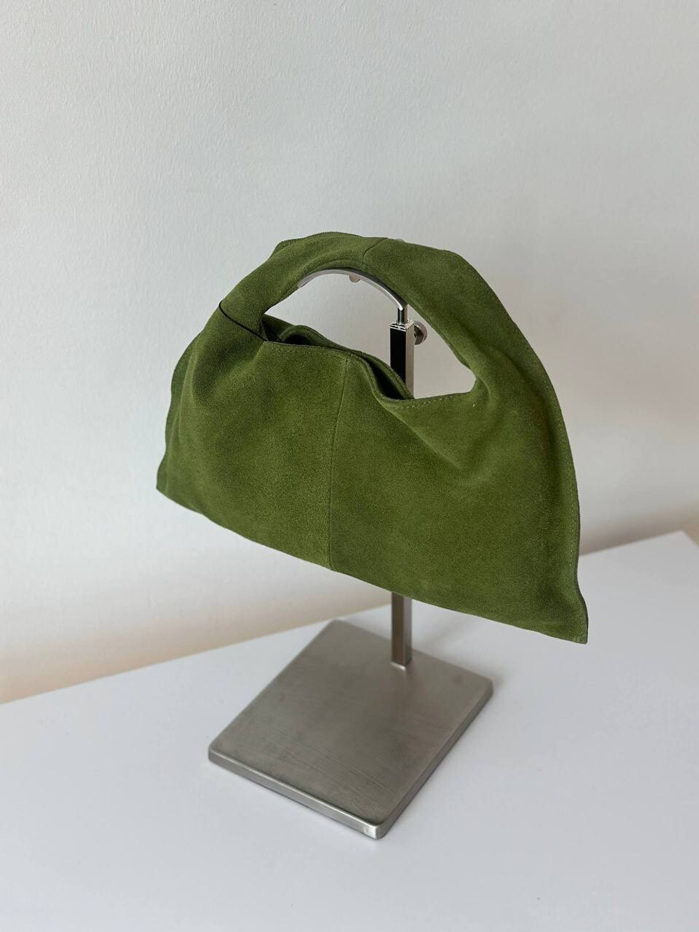 89-8791-1 GREEN Сумка жен. нат. замша 33*18