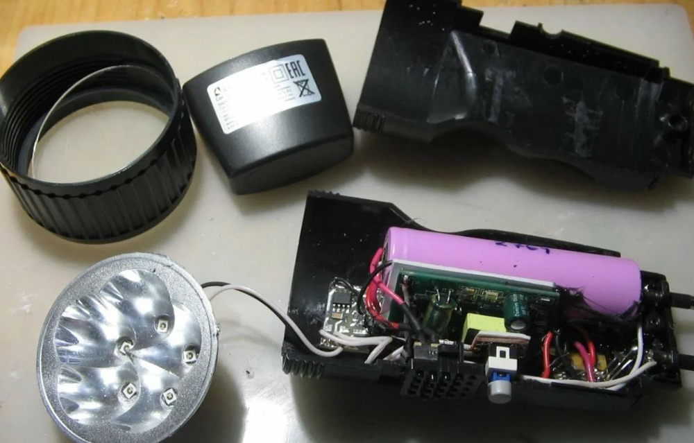 Ремонт аккумулятора фонаря