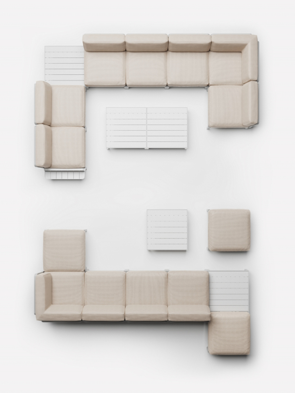 Столик пластиковый кофейный Nardi Maximo, гипс