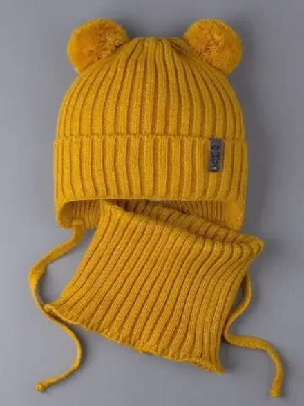 Шапка для мальчика со снудом осенняя