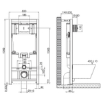 Комплект унитаза с инсталляцией BelBagno Due BB3103CHR/SC/BB002-80/BB014-SR-BIANCO с сиденьем Микролифт и Белой клавишей смыва