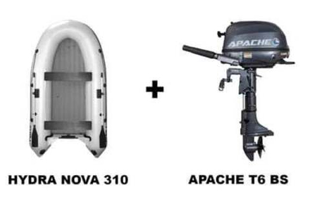 Лодка ПВХ HYDRA NOVA 310 «ОПТИМА 1200» + 2х-тактный лодочный мотор APACHE T6 BS