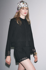 Шорты с кружевом кроше — zw collection