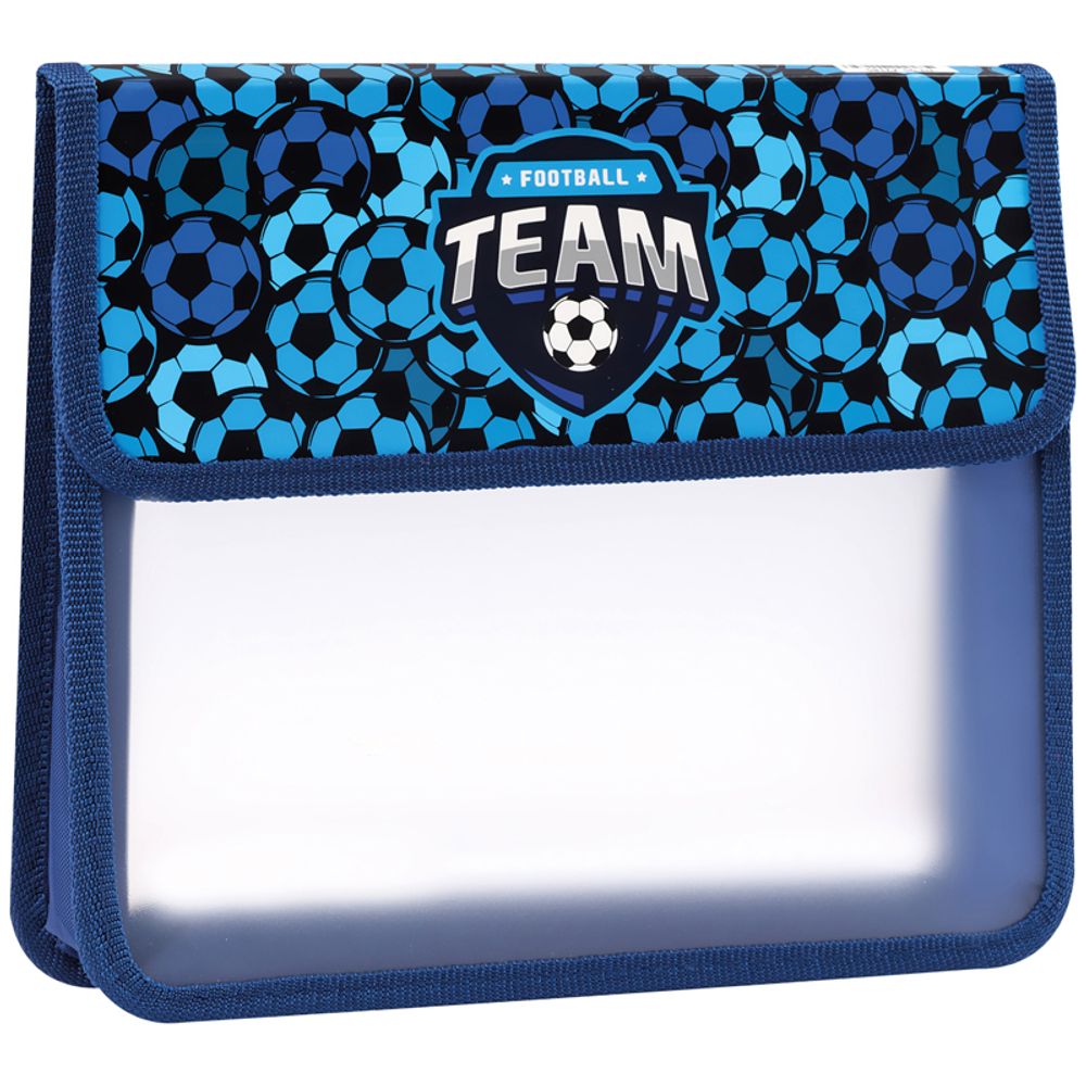 Папка для тетрадей 2 отделения А5 на липучке Спейс, пластик Football team