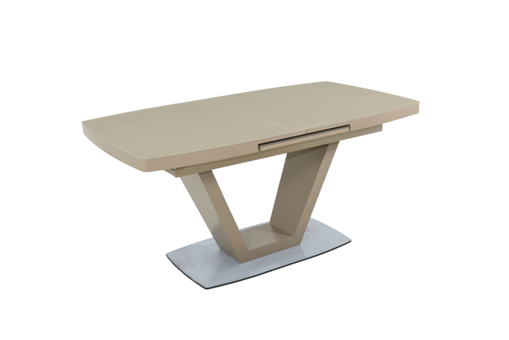 Стол Аврора Фоджа, Стекло, 140см, Капучино