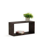 Полка напольная ЭДГАР 70х28х35 см деревянная / Полка модульная дизайнерская из массива дуба / цвет черный дуб